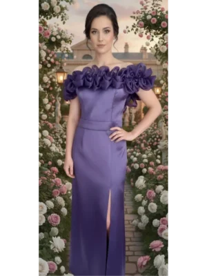 organze-detayli-straplez-mor-saten-abiye-elbise